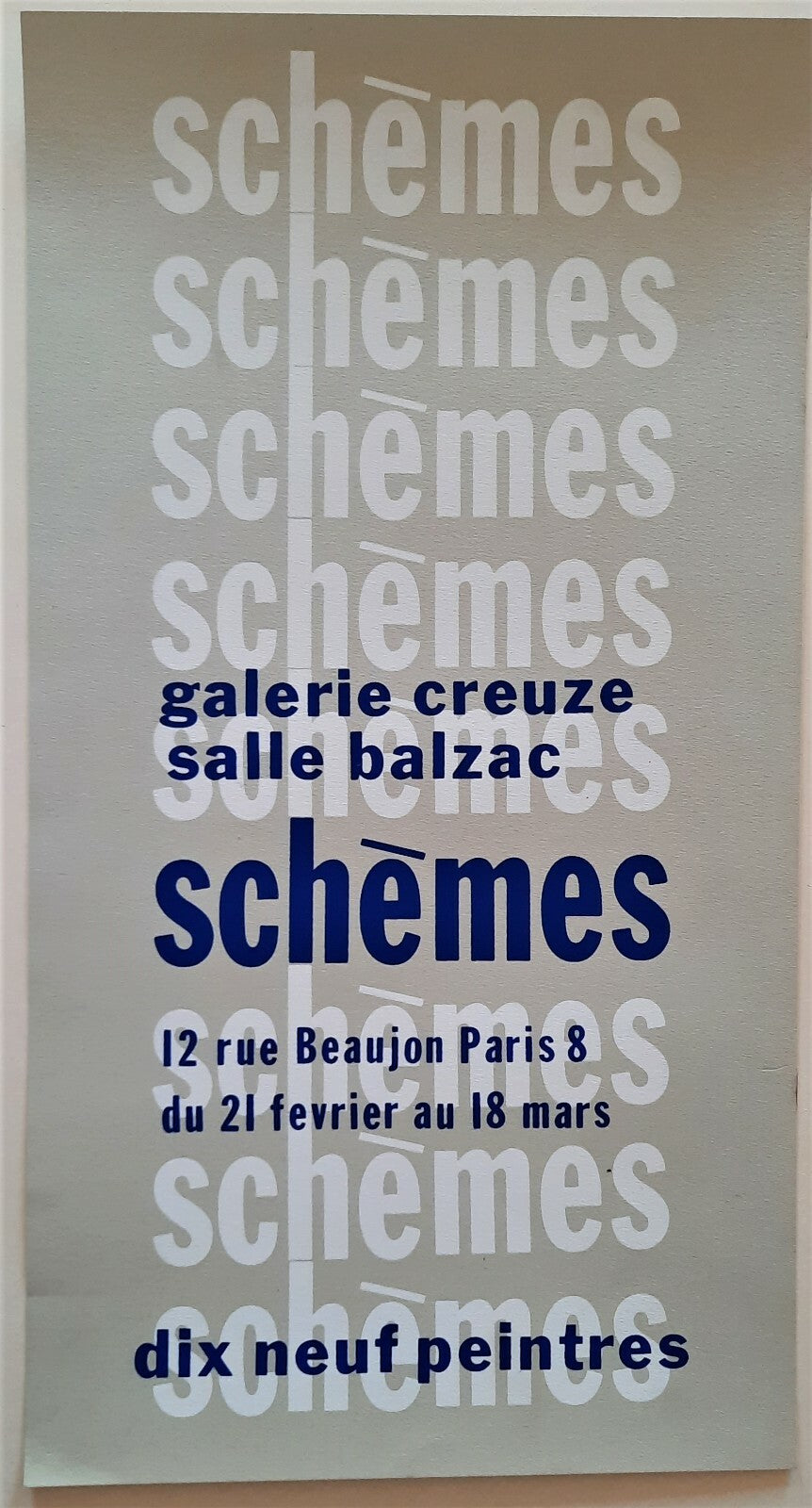 Groupe Schèmes 64 Salon Jeune peinture affiche sérigraphie rare Galerie Creuse