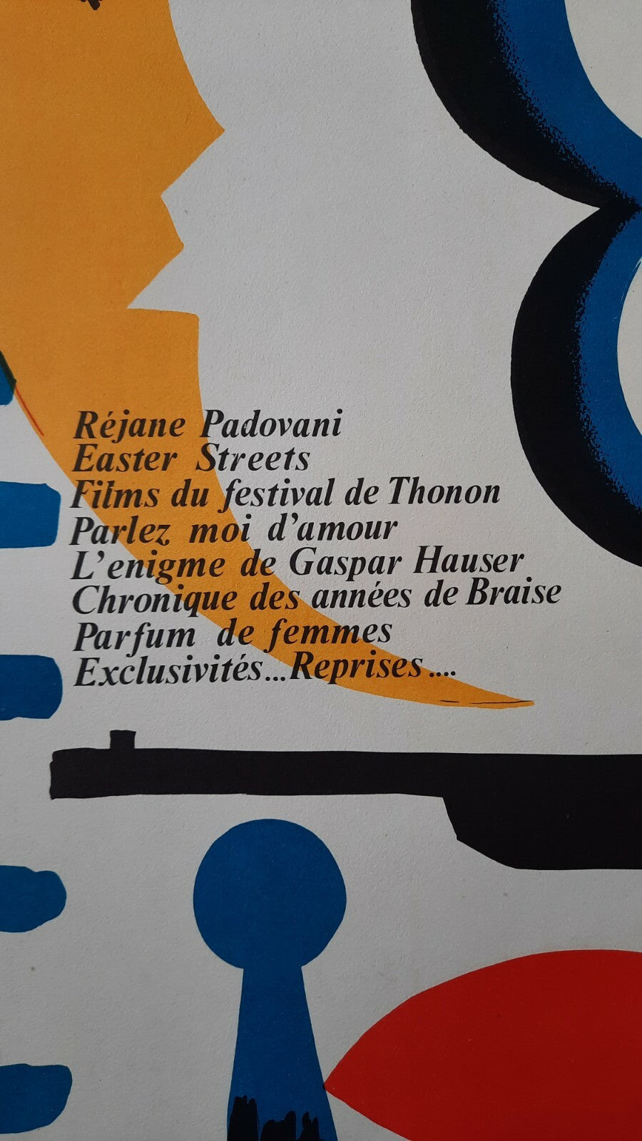 Semaine du Cinéma Lyon 1975 sérigraphie Jacques Lagrange rue République