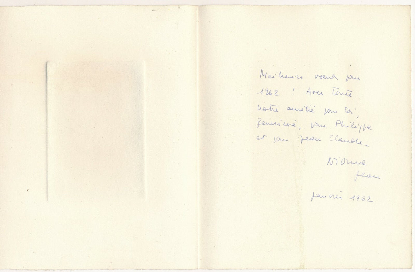 Jean CLERTÉ gravure carte voeux signée numérotée burin envoi autographe