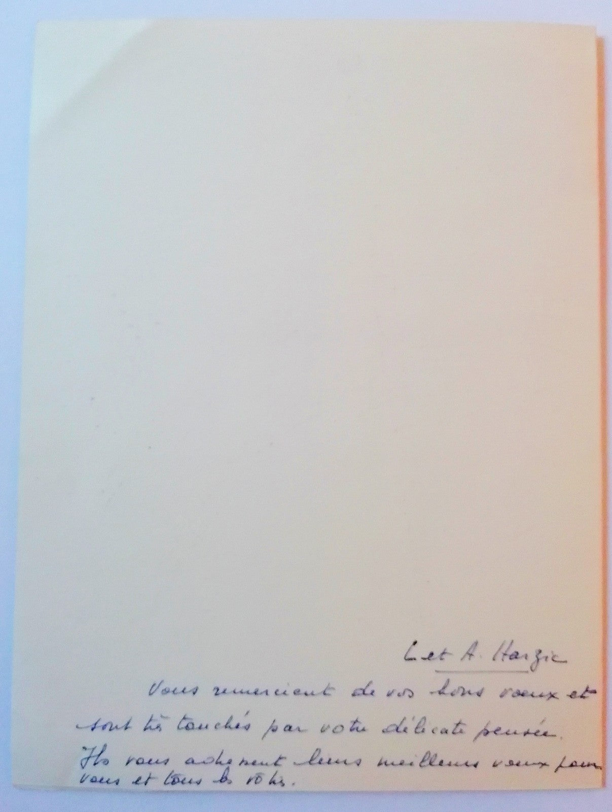 Auguste Harzic (1902-1988) gouache originale signée envoi manuscrit