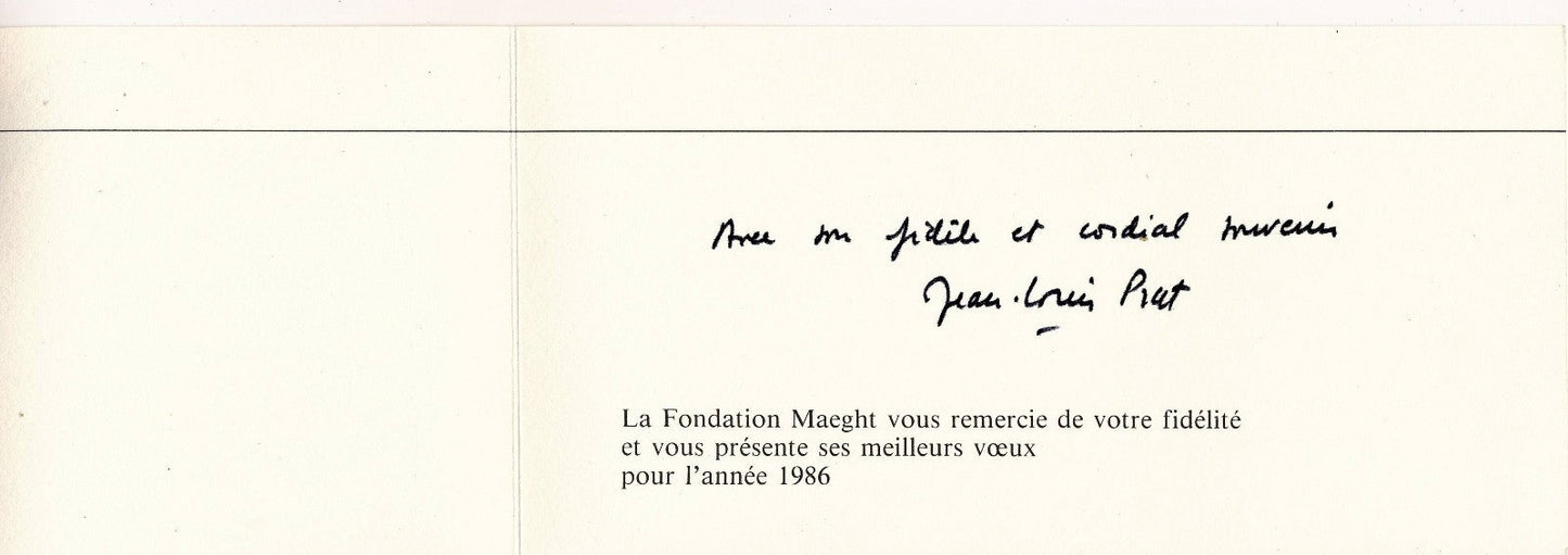 Joan Miró Lithographie originale Fondation Maeght 1986