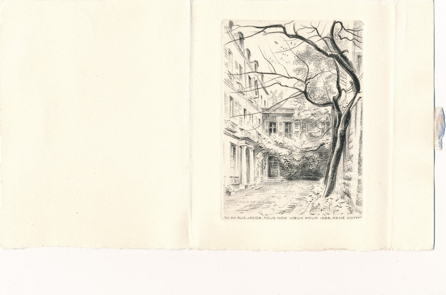 René COTTET : bel ensemblre 12 GRAVURES et 4 LETTRES AUTOGRAPHES et 2 CARTES