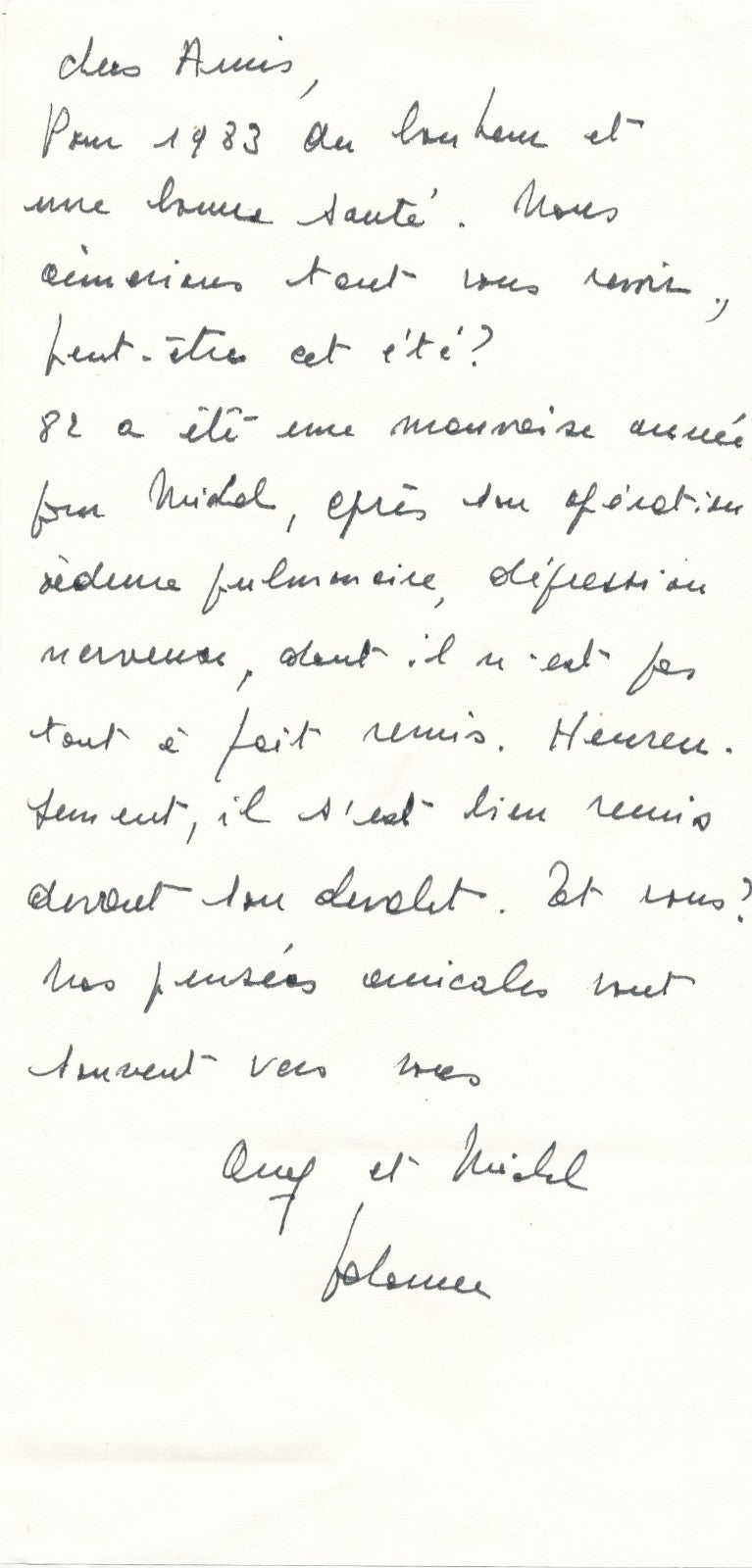 Michel LABONNE peintre gouache originale signée envoi autographe épouse santé