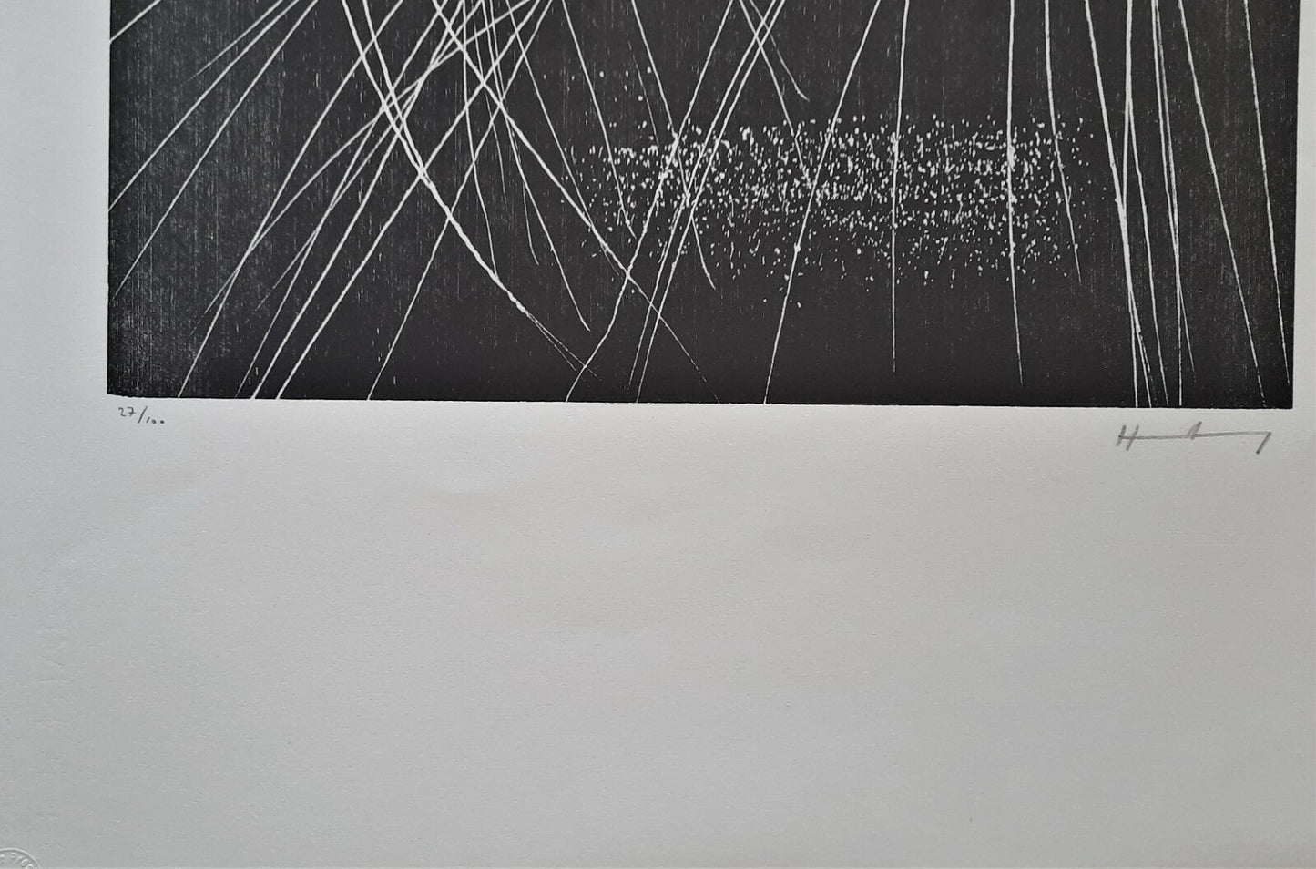 Hans HARTUNG Xylographie originale signée et numérotée estampe 1973