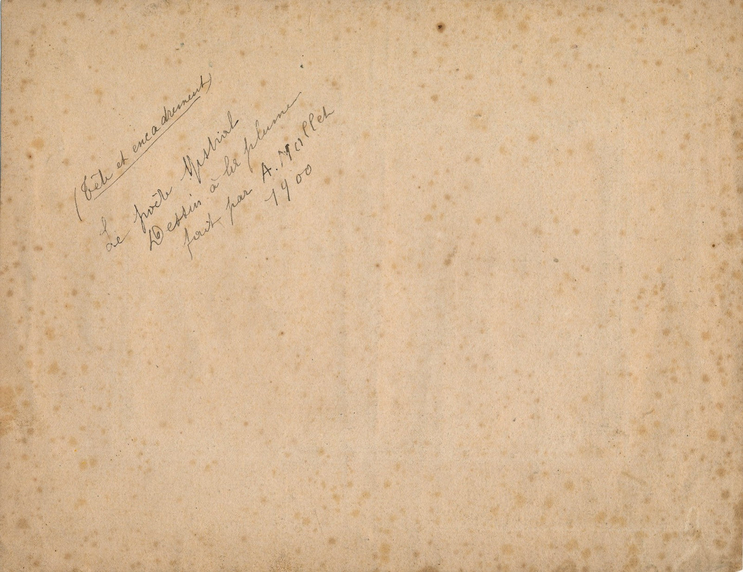 Frédéric Mistral gravure originale d'après dessin 1900 Mallet