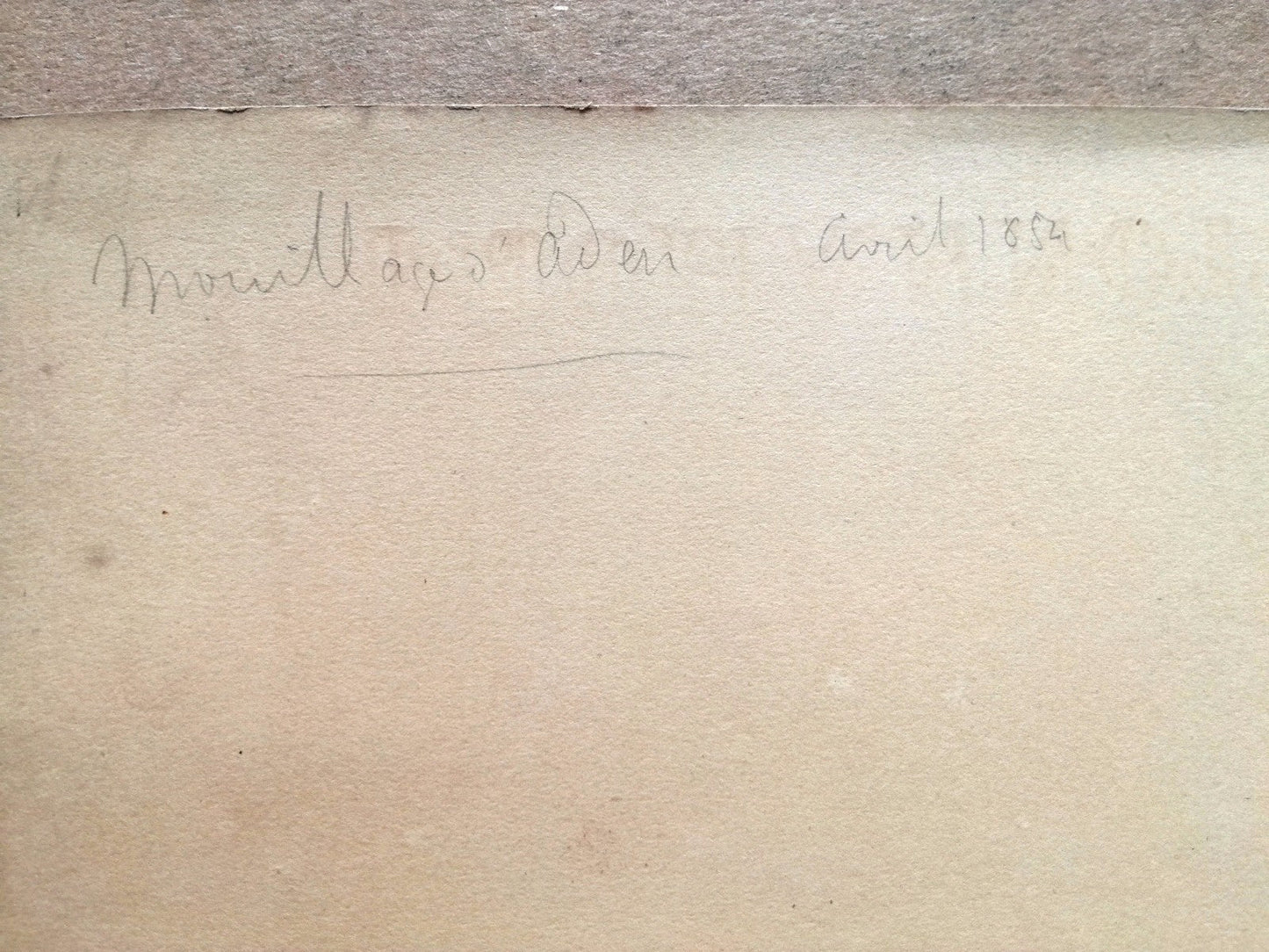 Aden Yemen port, marine baie, dessin anonyme 1854 dessin n° 2