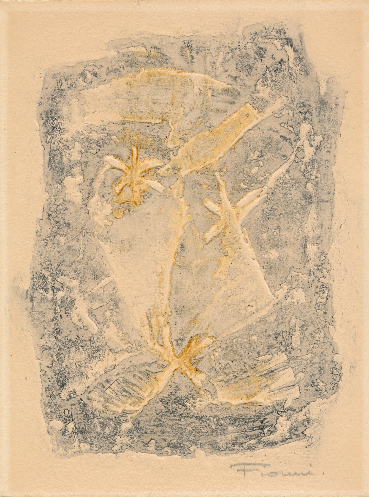 estampe signée bois