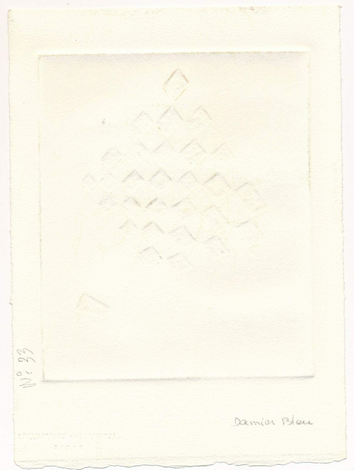 Arthur Luiz Piza gravure originale signée estampe aquatinte burin damier bleu