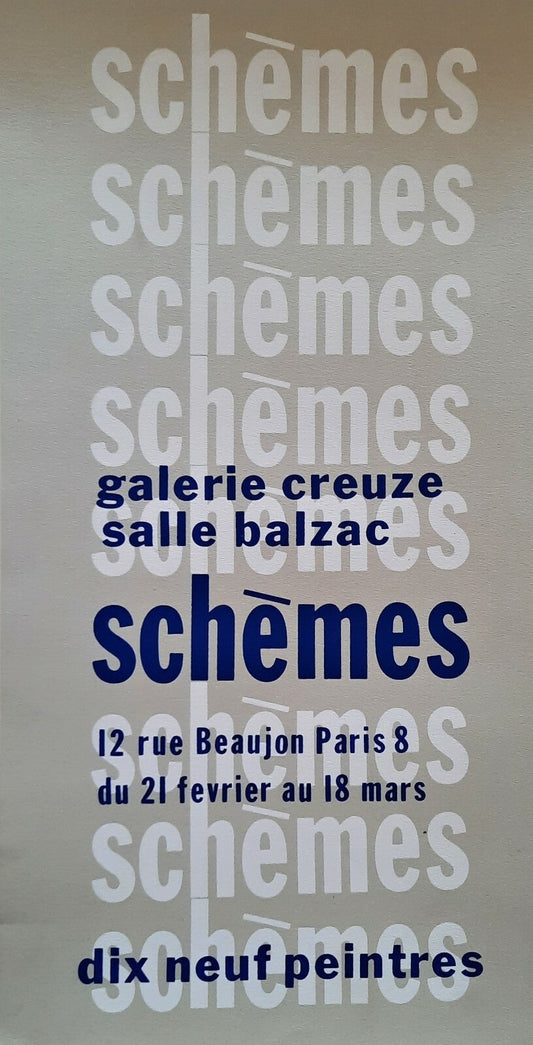 Groupe Schèmes 64 Salon Jeune peinture affiche sérigraphie rare Galerie Creuse