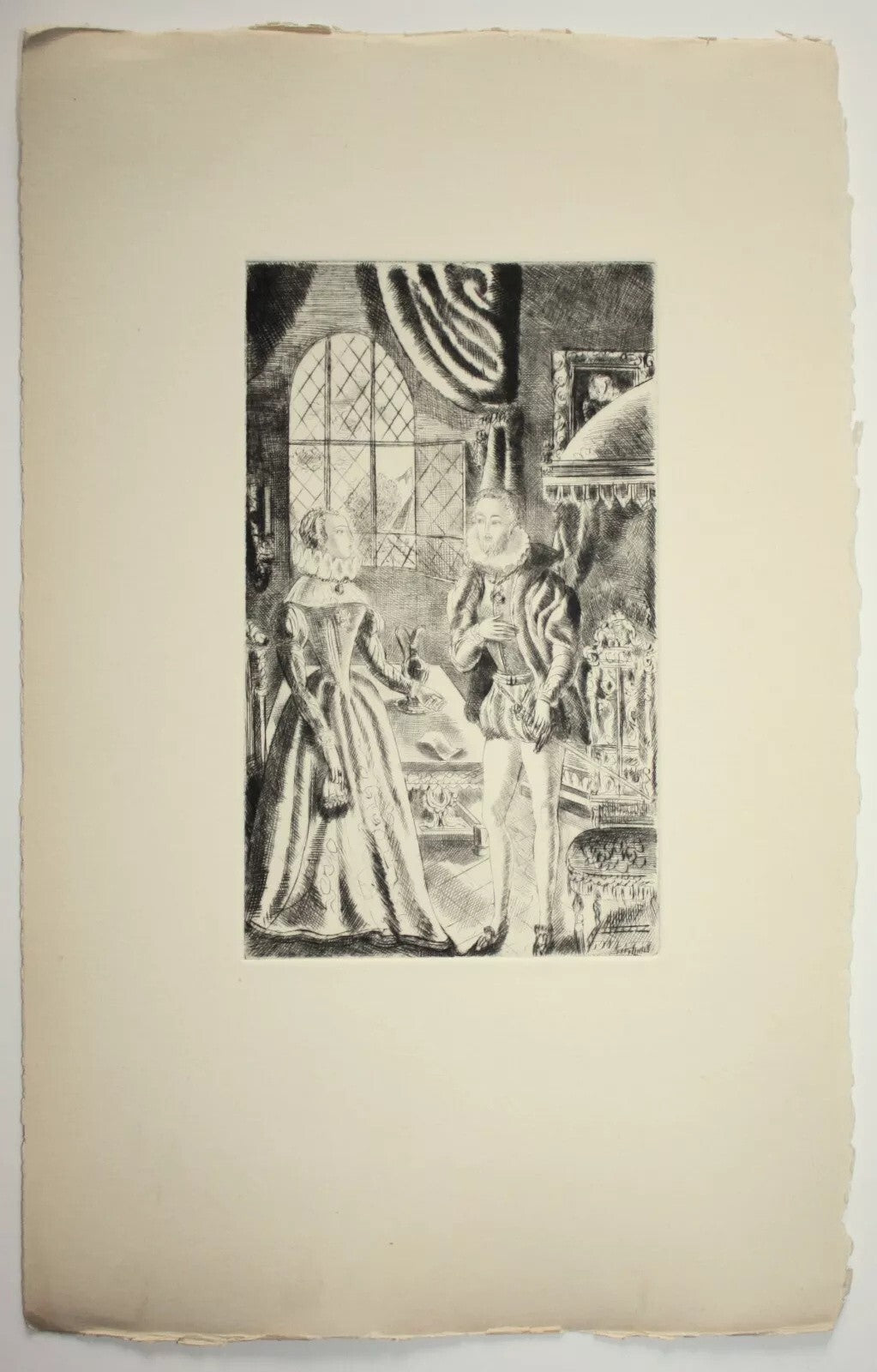 Hermine David 8 gravures non signées Princesse de Clèves version anglaise