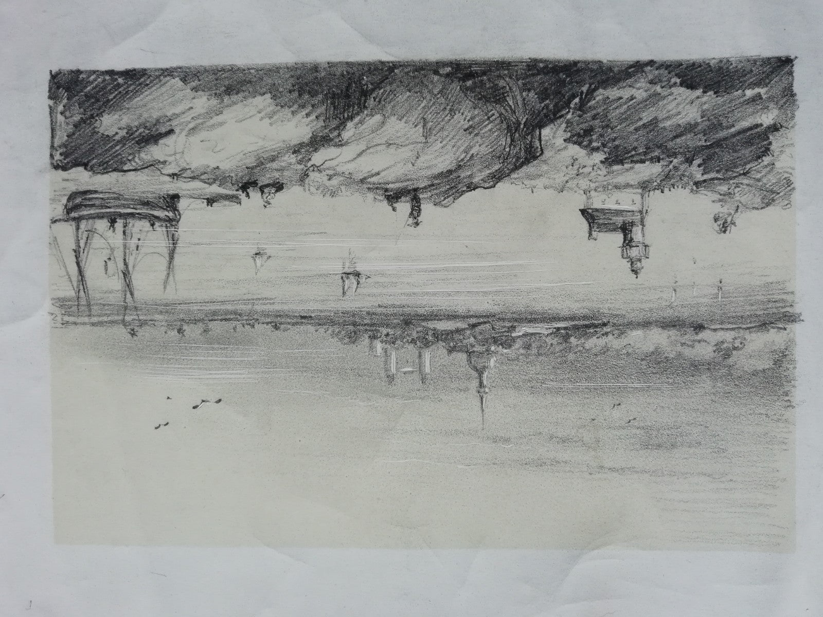 Dessin milieu du XIXe siècle port bretagne ?