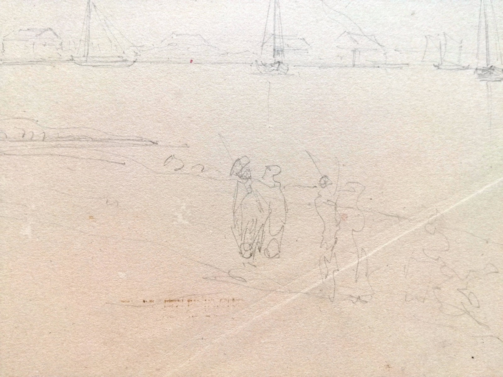 Aden Yemen port, marine baie, dessin anonyme 1854 dessin n° 2