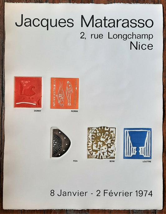 Fiorini Boni Piza Loutre B Dorny affiche gravures exposition Matarasso Nice 1974