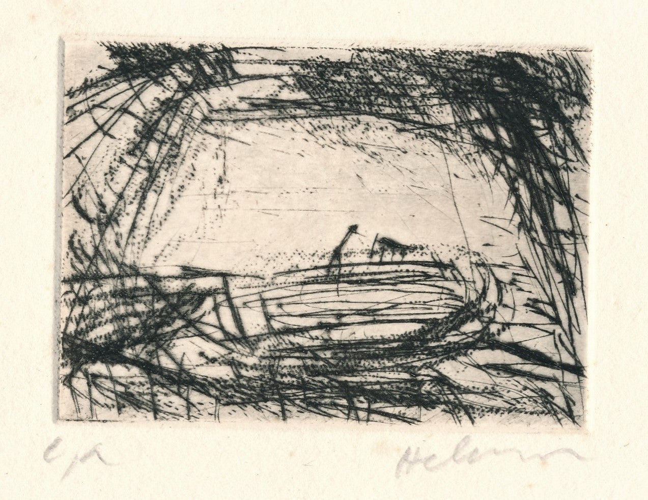 Philippe Hélénon gravure signée eau-forte épreuve d'artiste