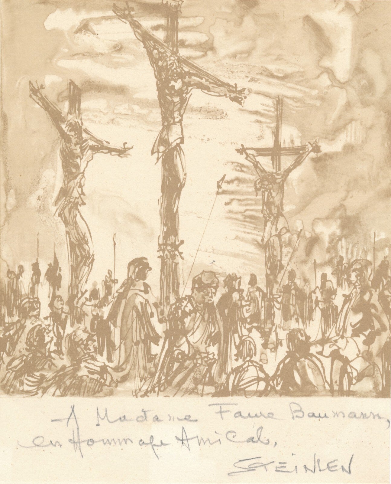 Marguerite STEINLEN 2 lithographies signées religion