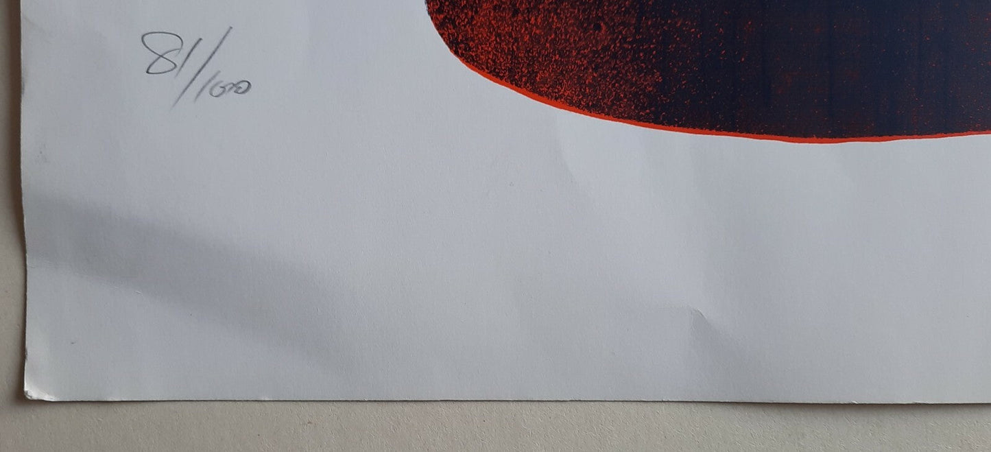 Gudmundur ERRO Sérigraphie signée et numérotée 81/100. Datée : 1971
