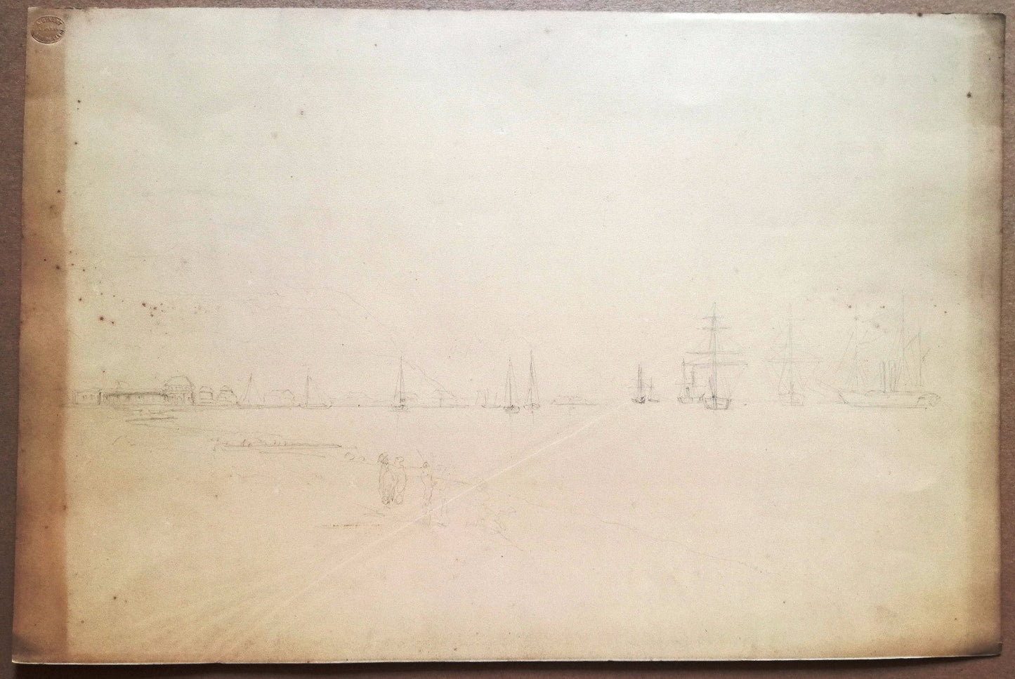 Aden Yemen port, marine baie, dessin anonyme 1854 dessin n° 2
