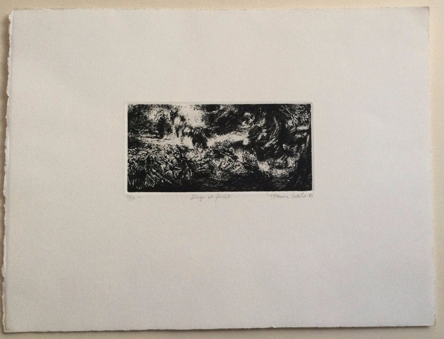 Gravure originale Etienne Lodeho eau-forte signée numérotée