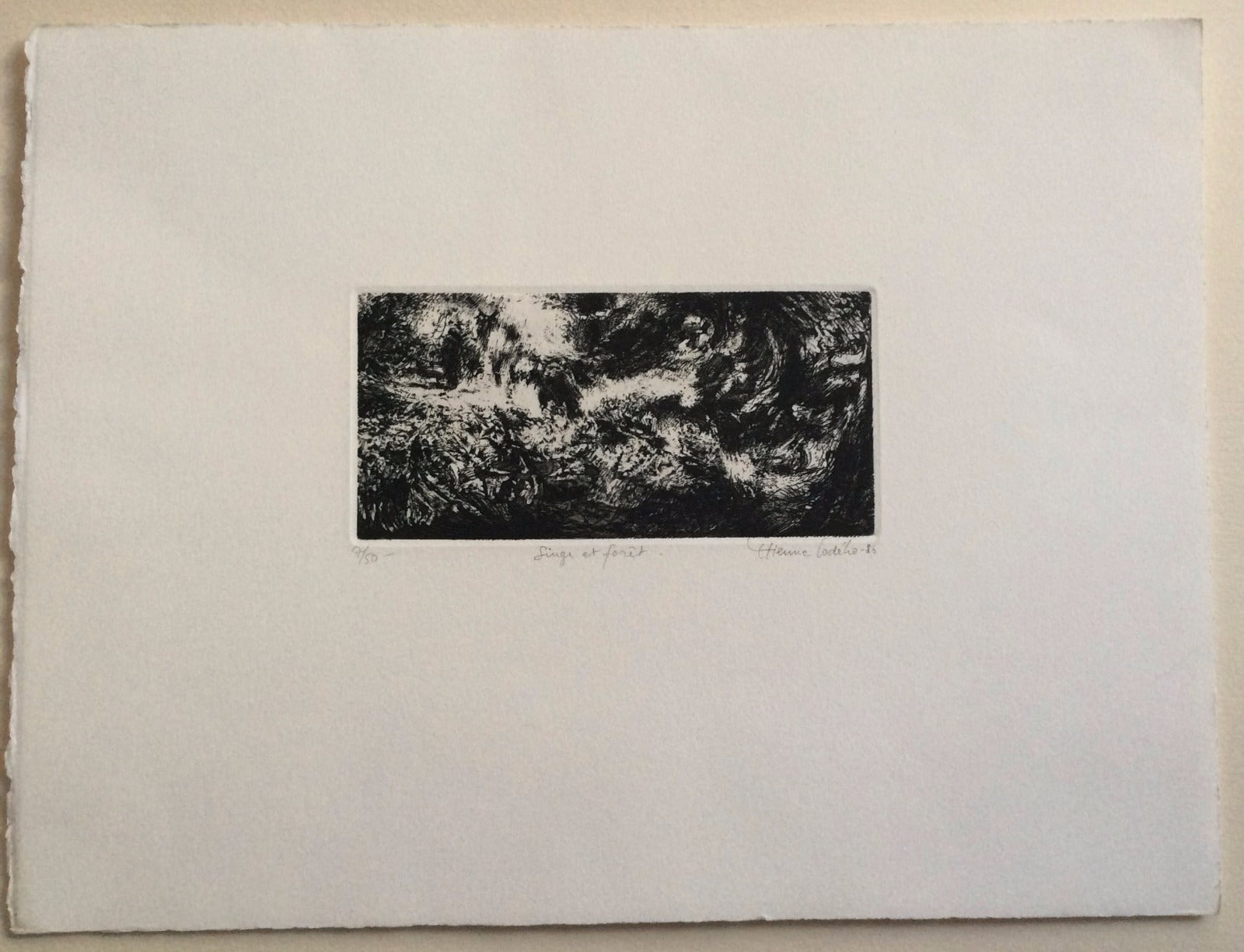 Gravure originale Etienne Lodeho eau-forte signée numérotée