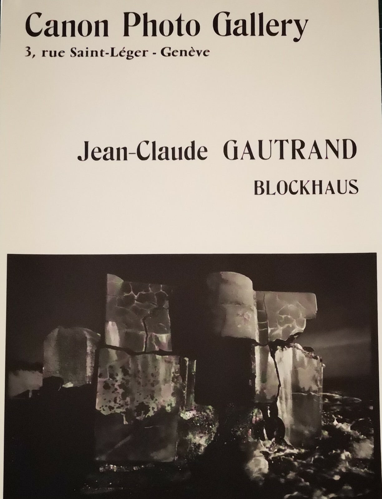 Affiche exposition photo Jean-Claude GAUTRAND 1977 photographie offset