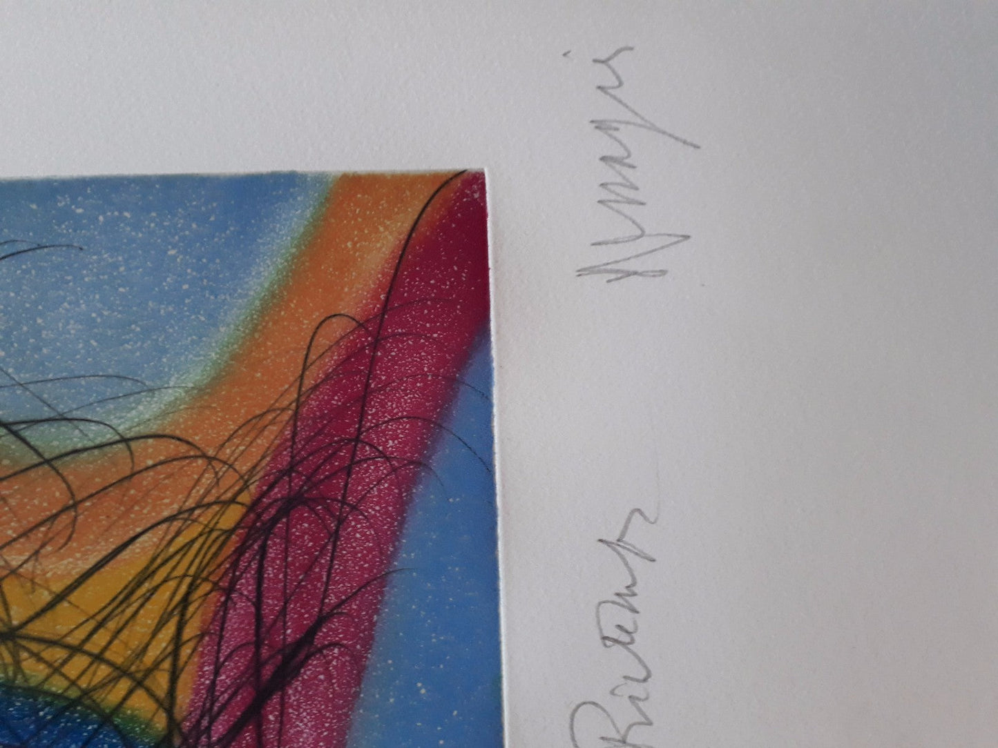 Jean Messagier gravure originale numérotée signée estampe couleurs