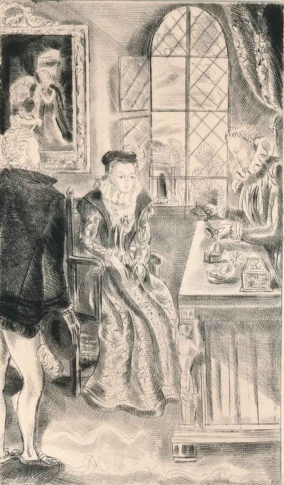 Hermine David 8 gravures non signées Princesse de Clèves version anglaise