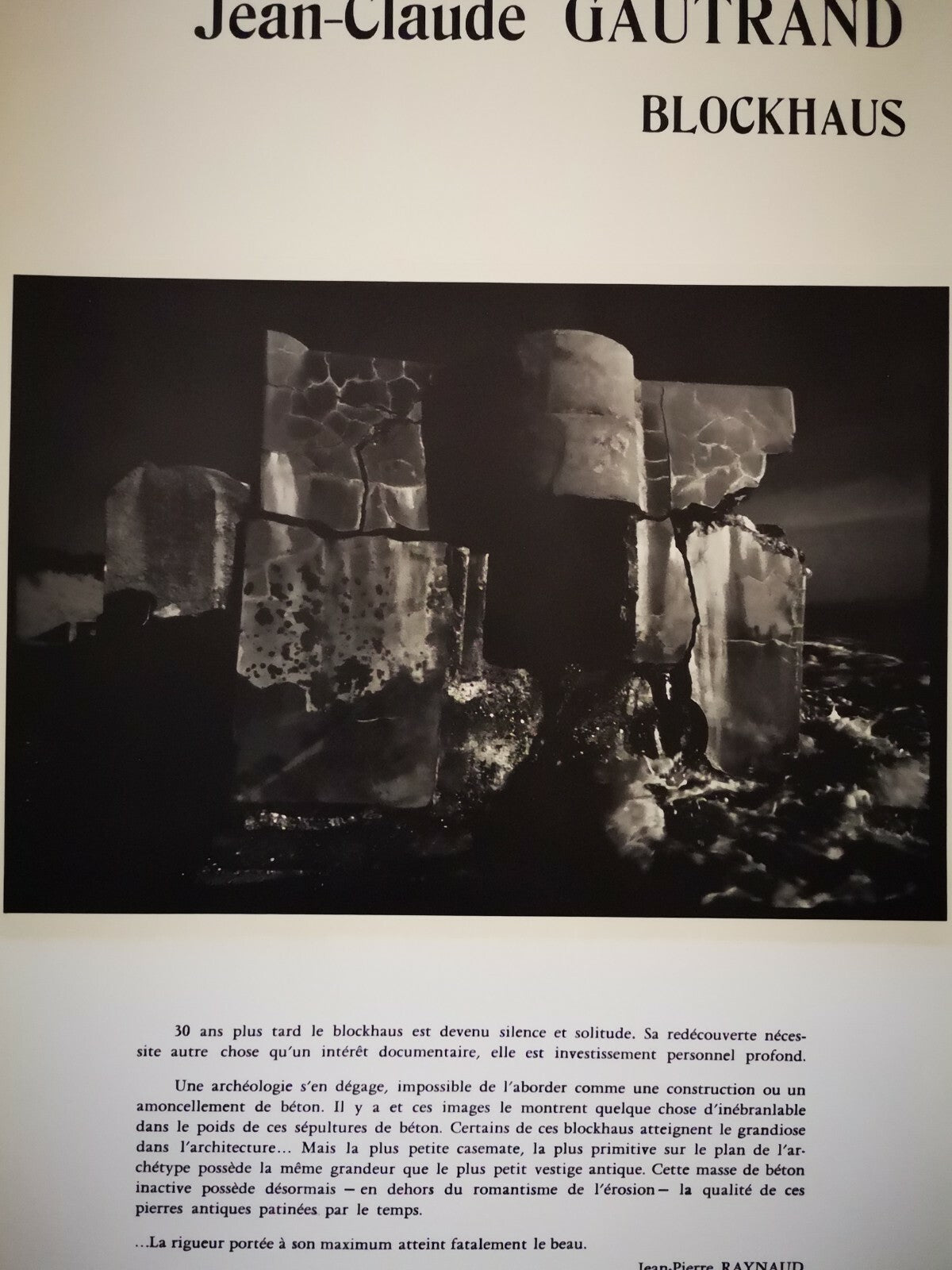 Affiche exposition photo Jean-Claude GAUTRAND 1977 photographie offset