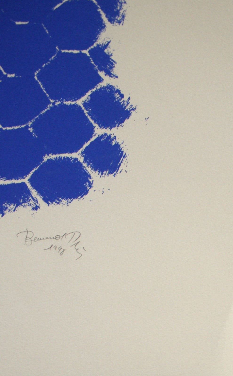 Bernard Pagès lithographie 1998 signée grande dimension Supports Surfaces signée