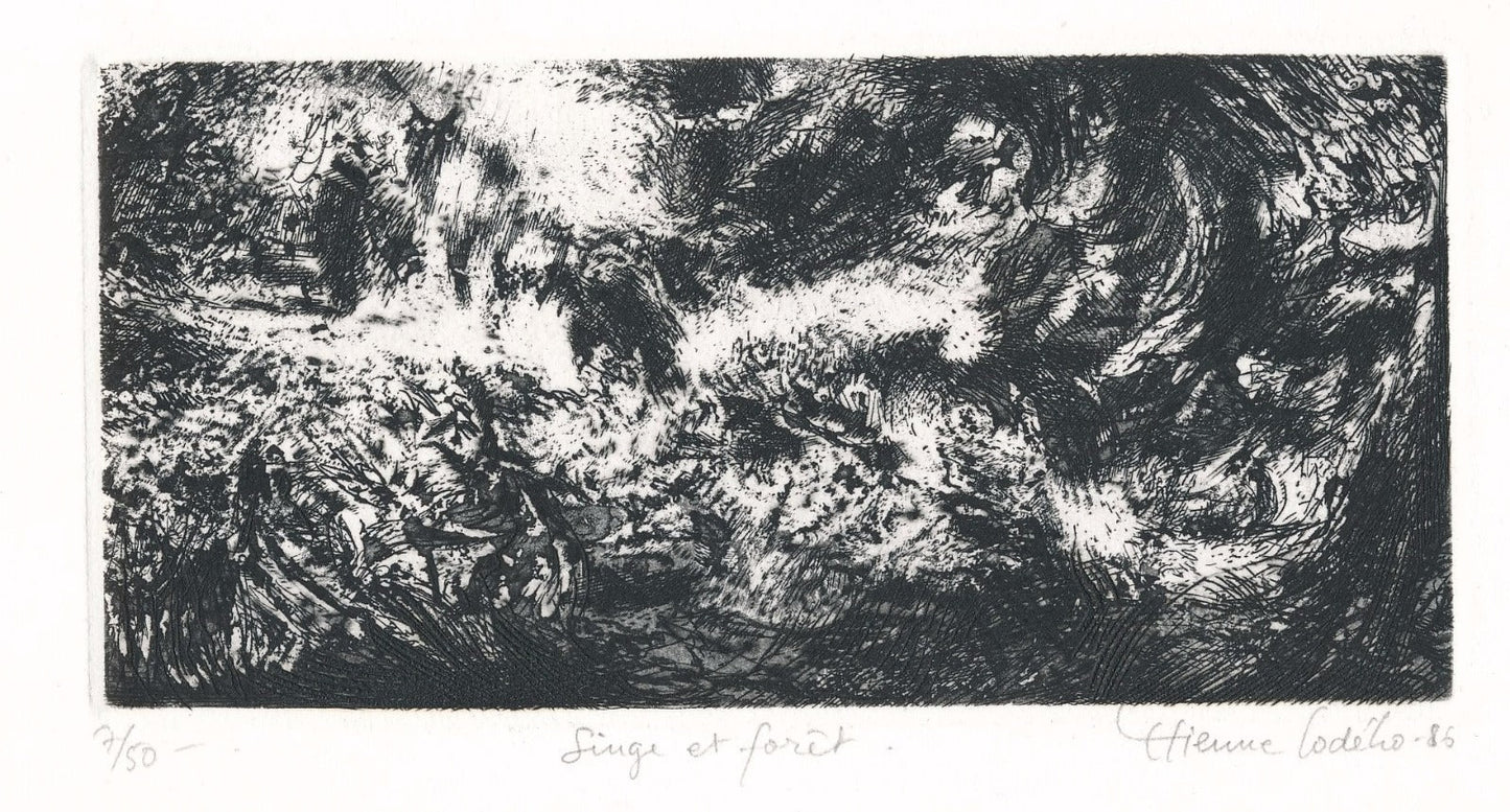 Gravure originale Etienne Lodeho eau-forte signée numérotée