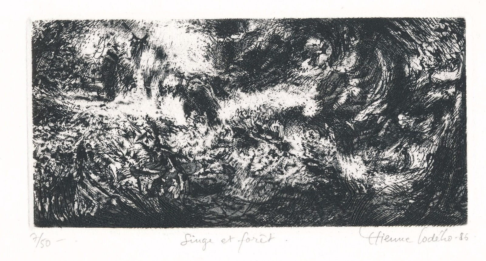 Gravure originale Etienne Lodeho eau-forte signée numérotée