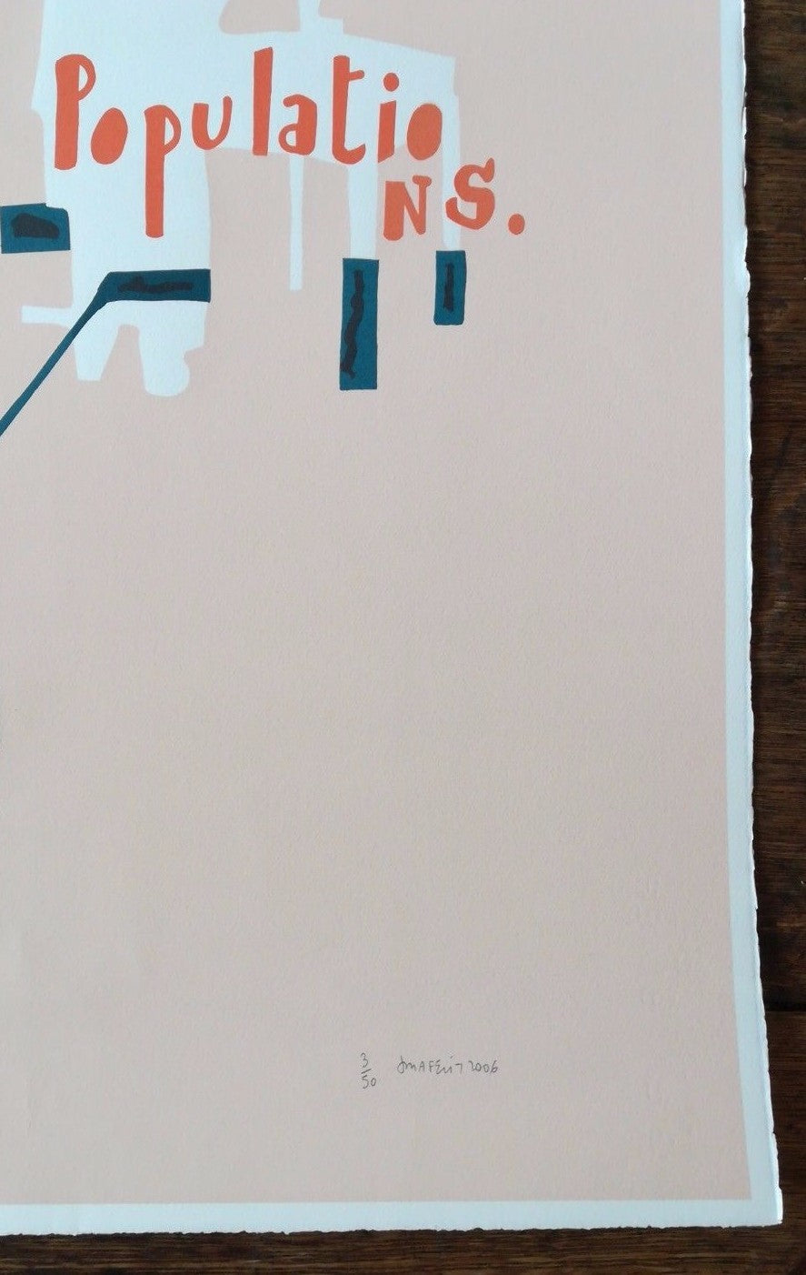 lithographie Jean-Michel Alberola numérotée signée Icône des populations 2006