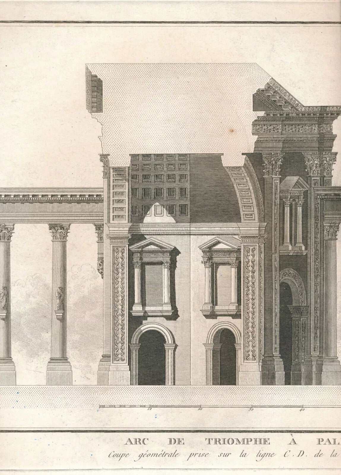 L-F CASSAS 12 grandes planches gravure Palmyre Syrie Neptune Arc Triomphe 1789