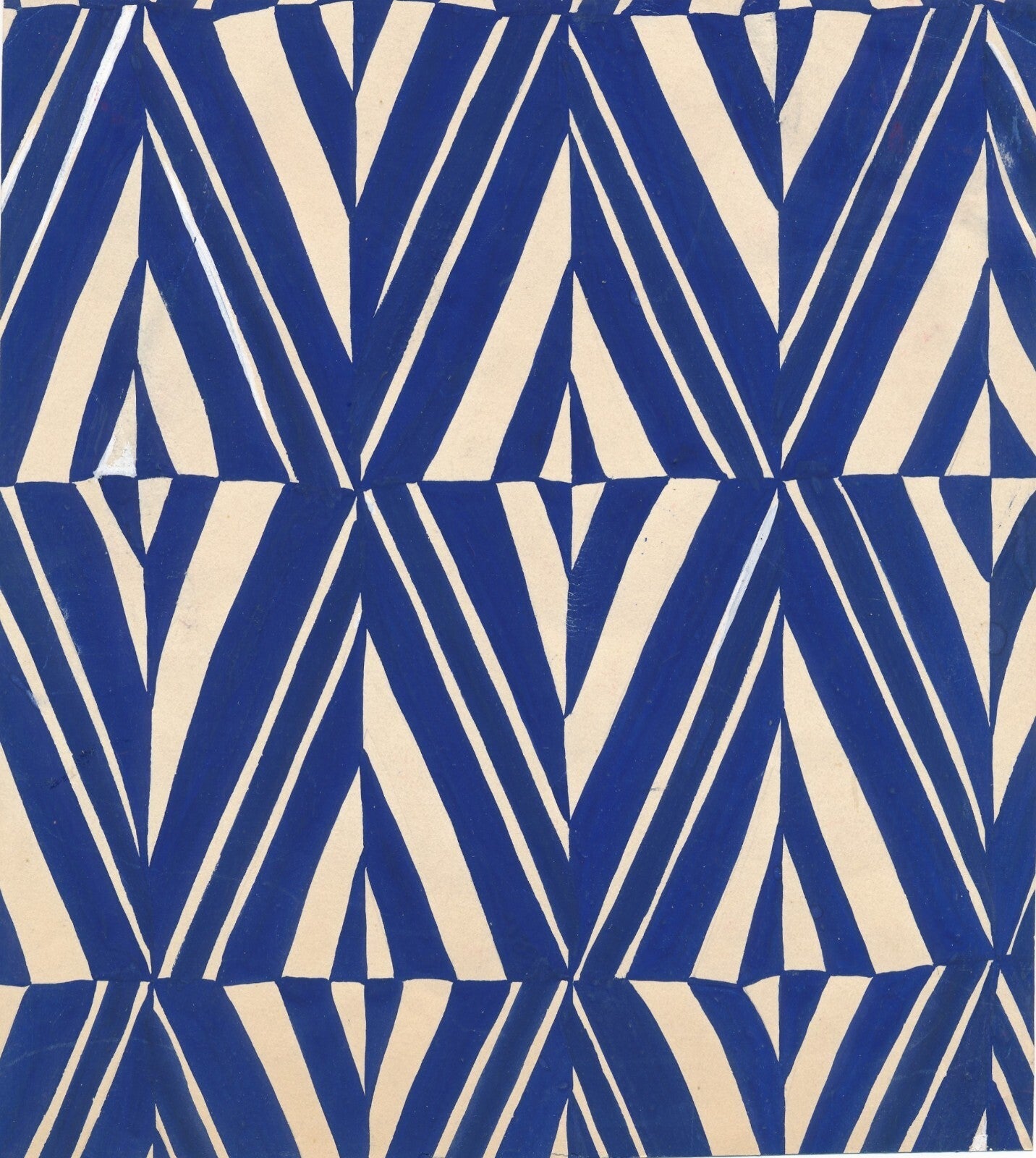 6 motifs décoratifs tissu art appliqué art déco tissus gouache v. 1940