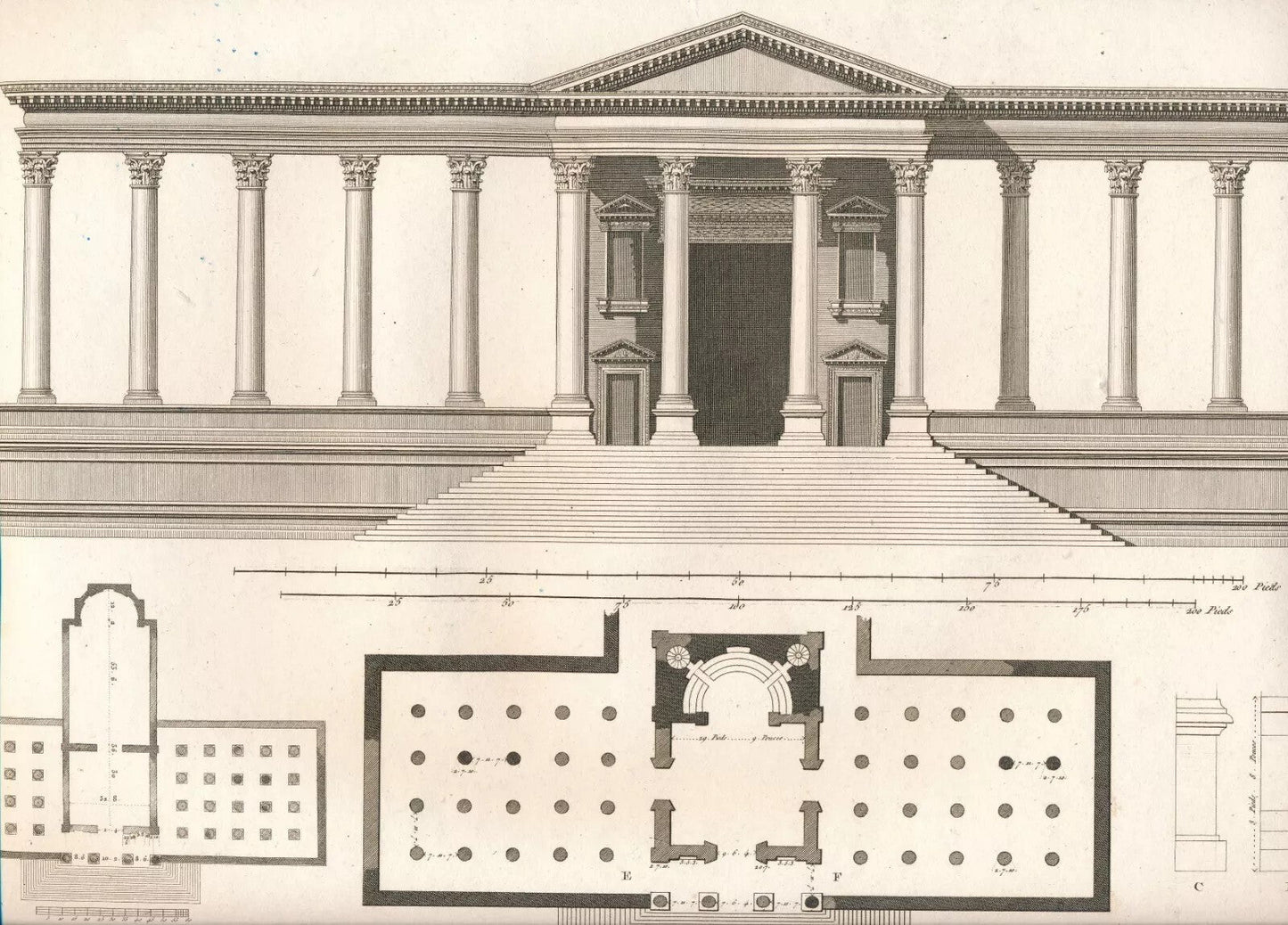 L-F CASSAS 12 grandes planches gravure Palmyre Syrie Neptune Arc Triomphe 1789