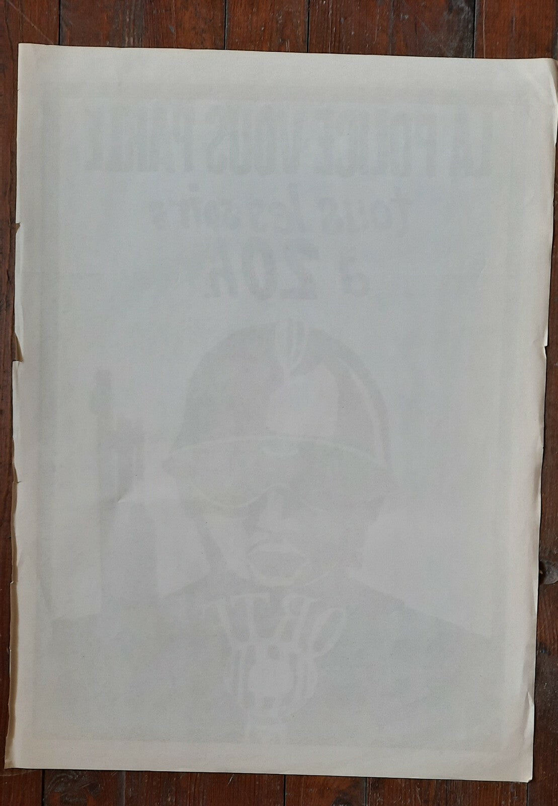 affiche Mai 1968 « La police vous parle tous les soirs sérigraphie pochoir