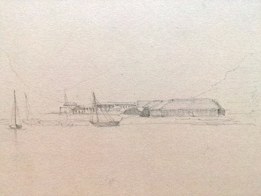 Aden Yemen port baie marine dessin anonyme 1854