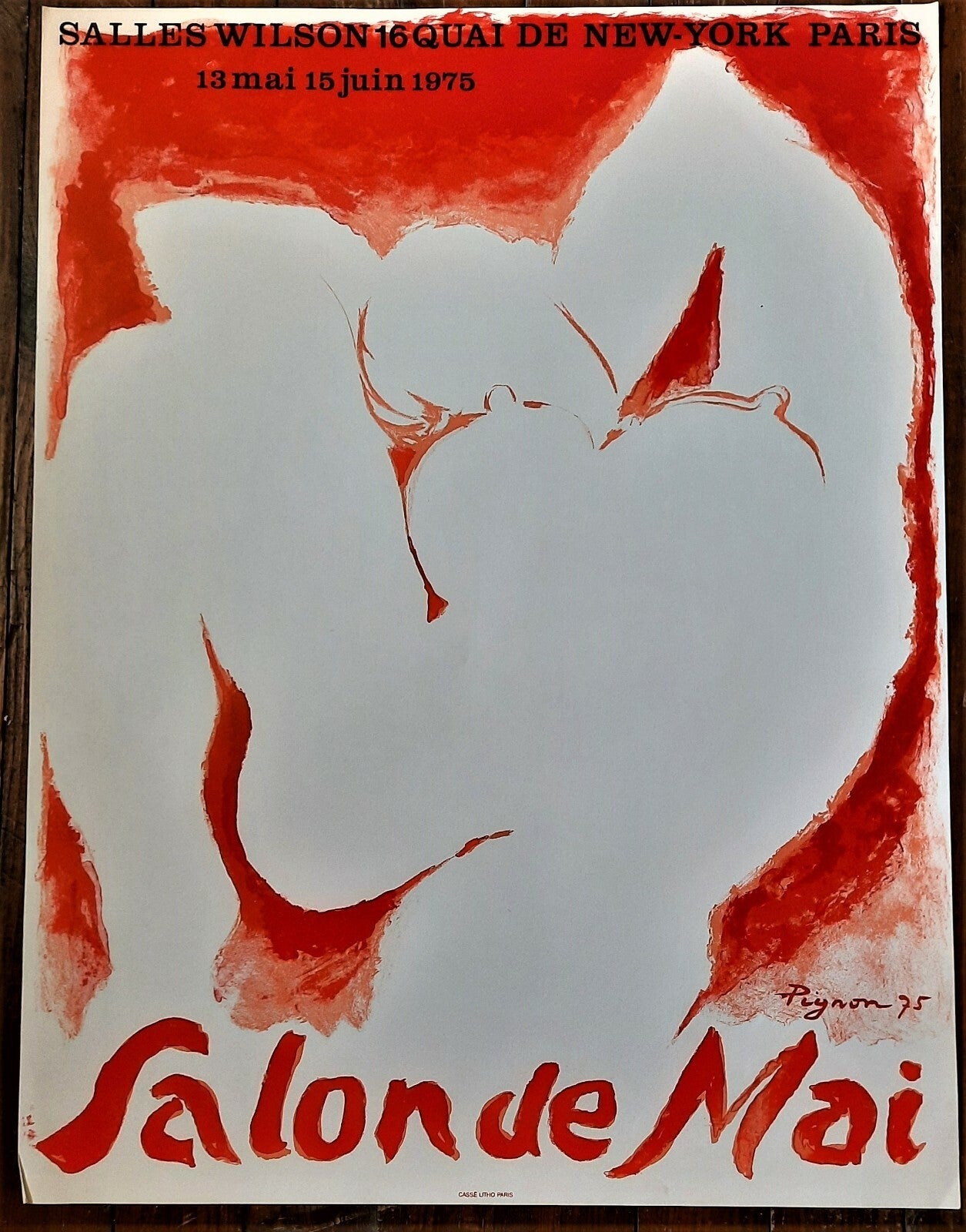 Salon de Mai lot 7 affiches lithographie Alechinsky Corneille Coutaud Pignon...