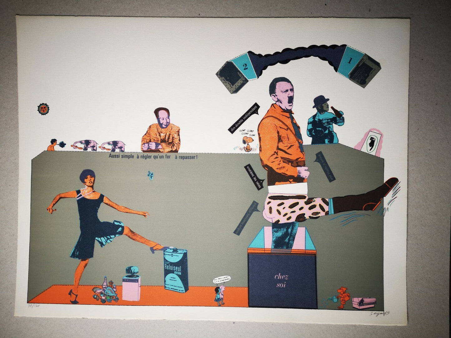 Antonio SEGUI 3 lithographies signées numérotées Sans démagogie 1972 SEGUÍ