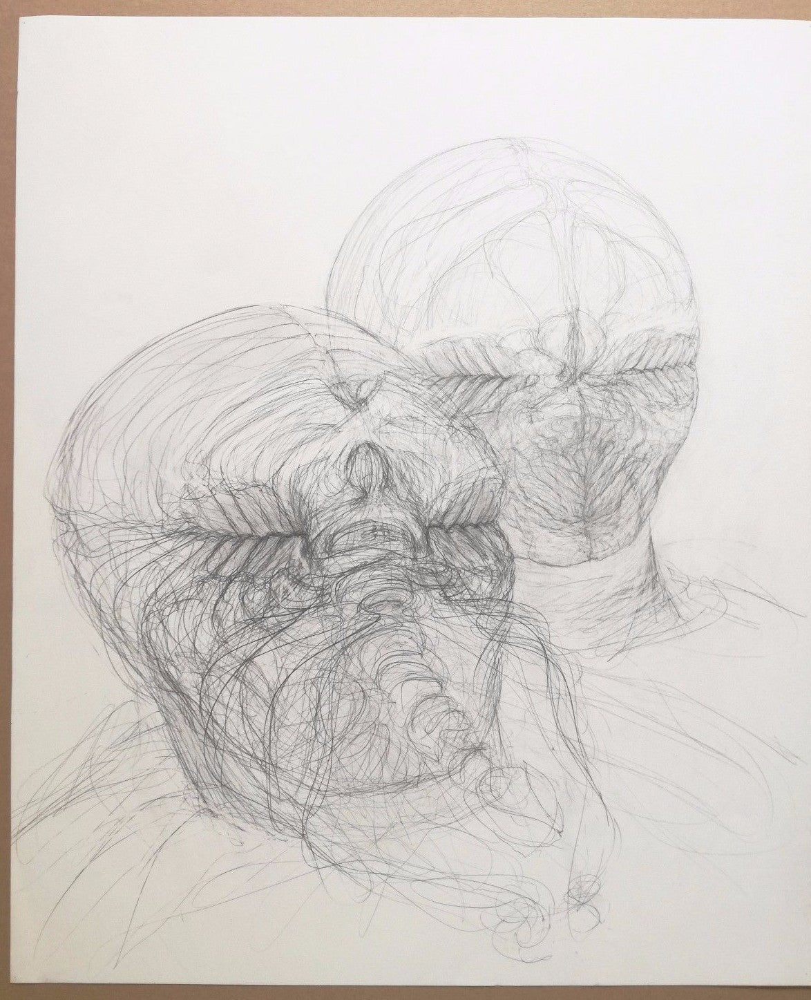 dessin crayon Philippe Guénin signé 1980 surréalisme 