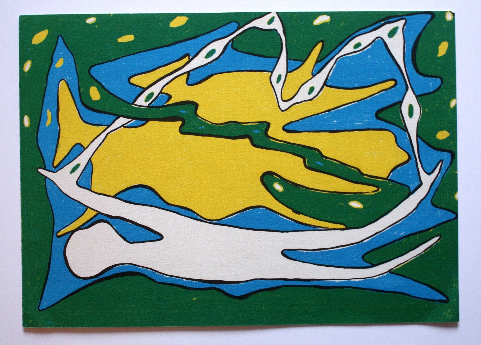 Dominique Labauvie lithographie originale Galerie Maeght 1989 