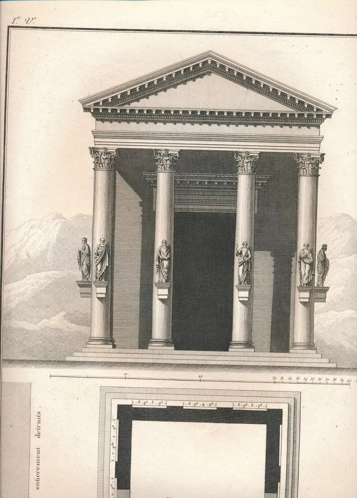 L-F CASSAS 12 grandes planches gravure Palmyre Syrie Neptune Arc Triomphe 1789