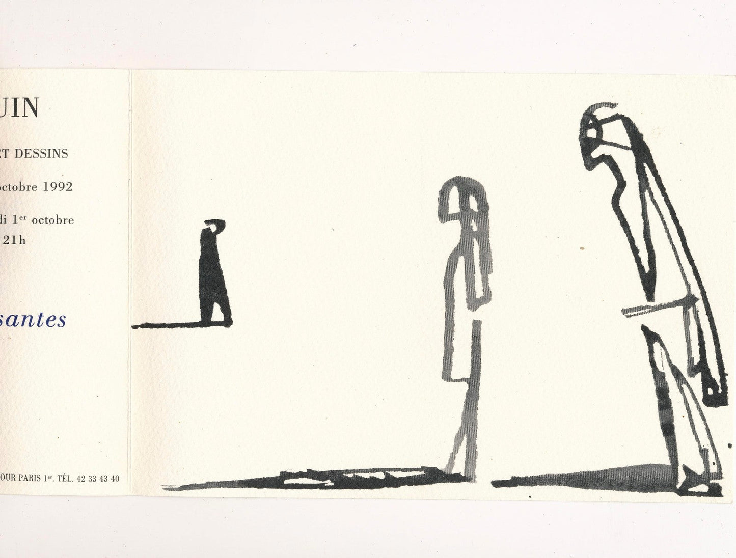 Nicolas Alquin lithographie originale exposition Galerie du Jour Agnès B 1992