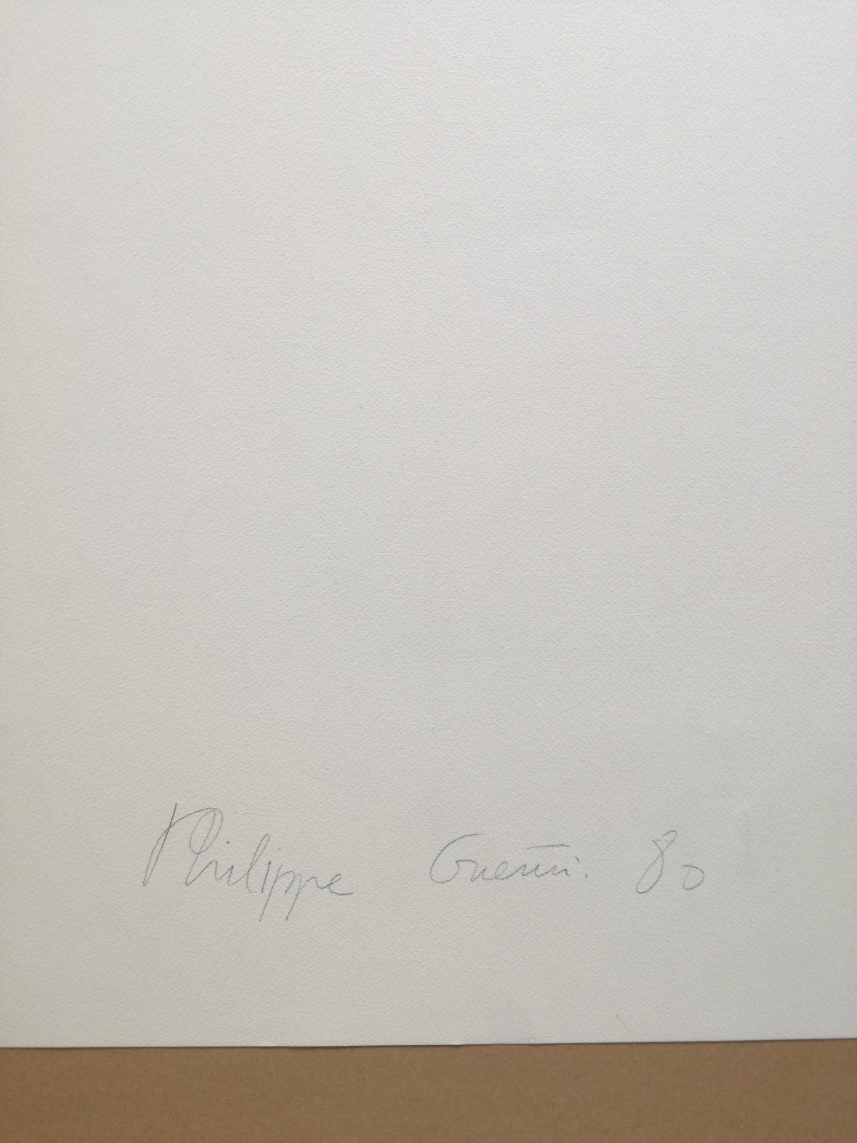 dessin crayon Philippe Guénin signé 1980 surréalisme 