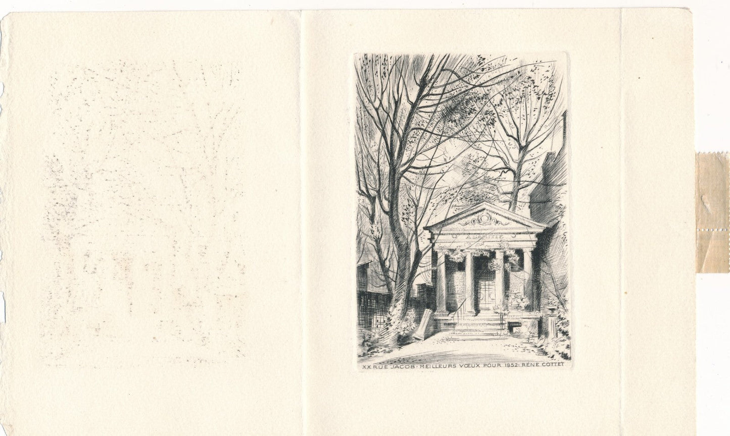 René COTTET : bel ensemblre 12 GRAVURES et 4 LETTRES AUTOGRAPHES et 2 CARTES