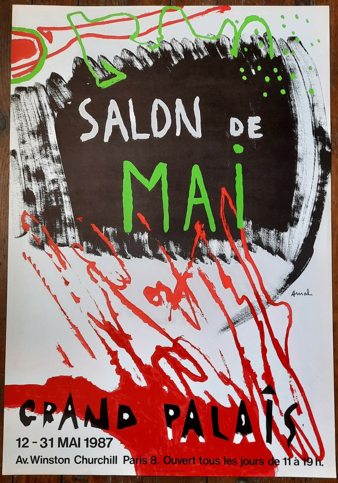 Salon de Mai lot 7 affiches lithographie Alechinsky Corneille Coutaud Pignon...