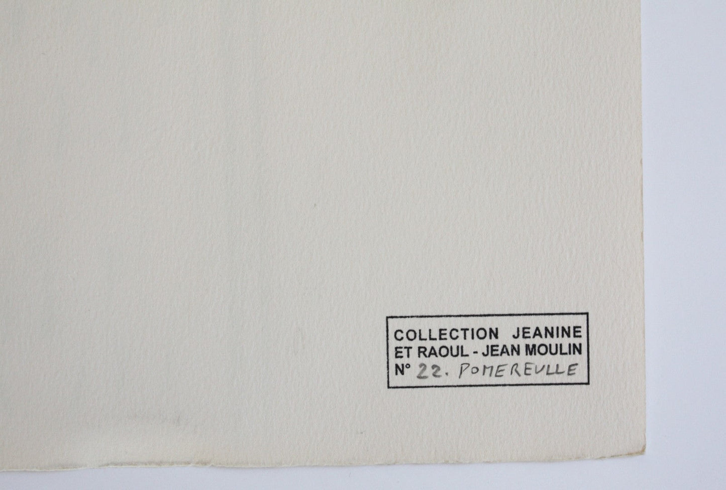 Daniel Pommereulle lithographie originale non datée cachet au dos