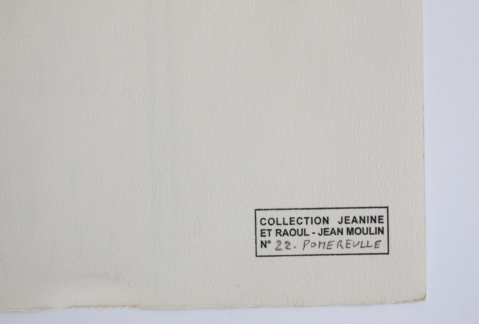 Daniel Pommereulle lithographie originale non datée cachet au dos