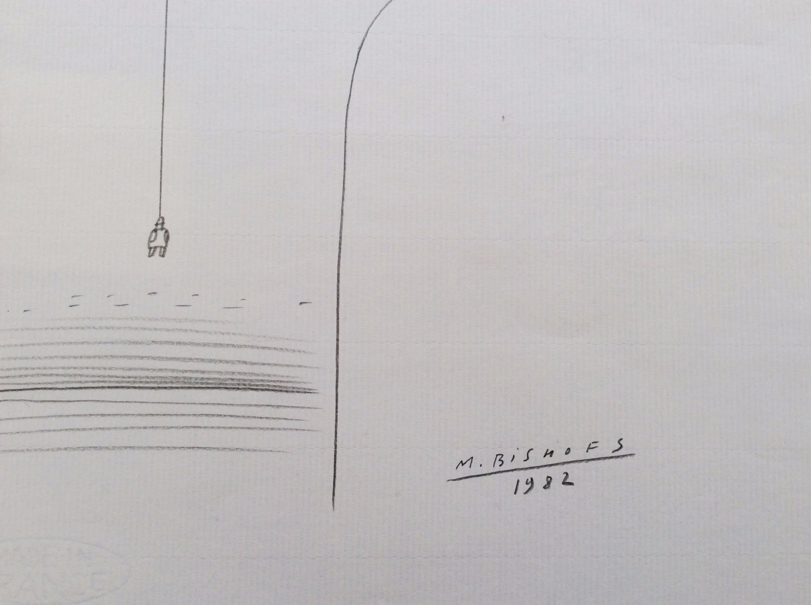 dessin original Maris Bishofs lituanie 1982 illustrateur surrealisme