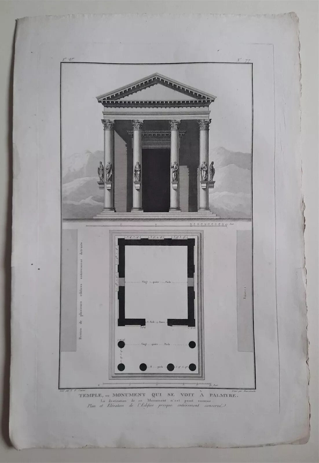 L-F CASSAS 12 grandes planches gravure Palmyre Syrie Neptune Arc Triomphe 1789