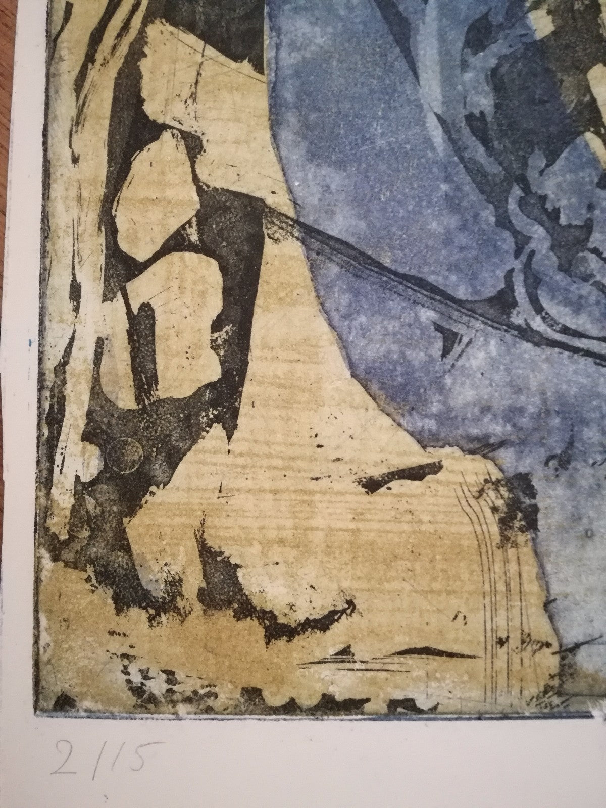 Gravure eau-forte aquatinte abstraction expressionniste 1963